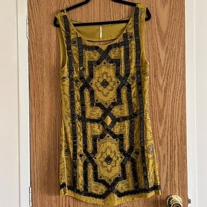 Free People Beaded Mini Shift Dress